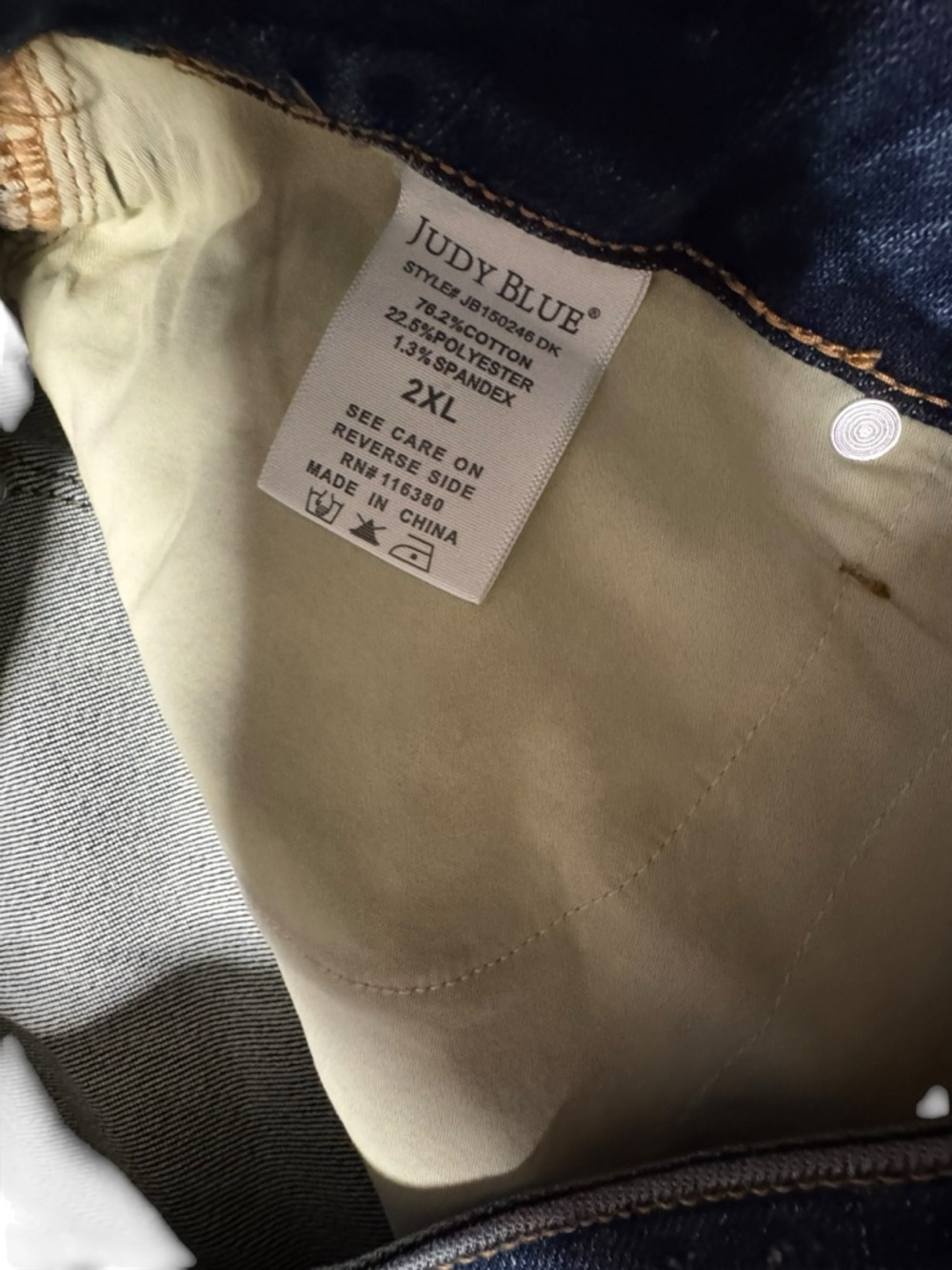 Judy Blue Medium Wash Distressed Denim Jean Shorts - Picture 5 of 6